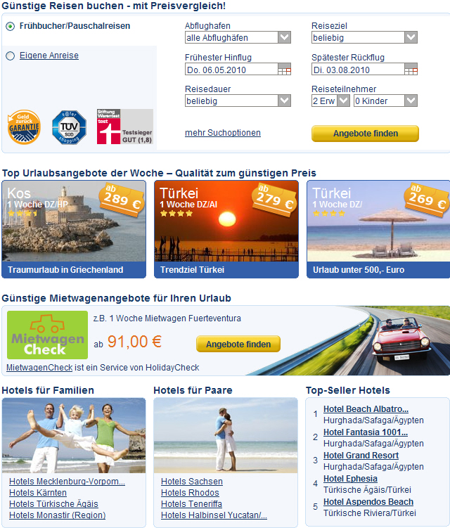 holidaycheckpage